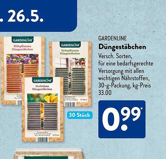 GARDENLINE Düngetäbchen - Nährstoffe für Ihre Pflanzen