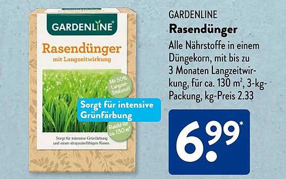 GARDENLINE Rasendünger mit Langzeitwirkung