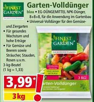 Garten-Voll Dünger - 3 kg Beutel für nur 3,99 €