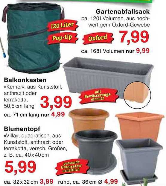 Gartenabfallsack - 120 Liter Volumen aus hochwertigem Oxford-Gewebe