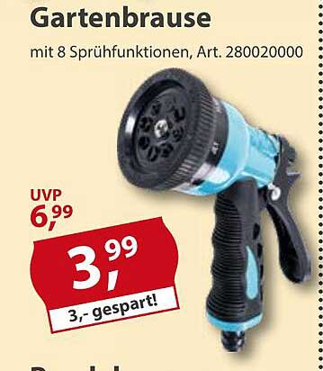 Gartenbrause mit 8 Sprühfunktionen, Art. 280020000