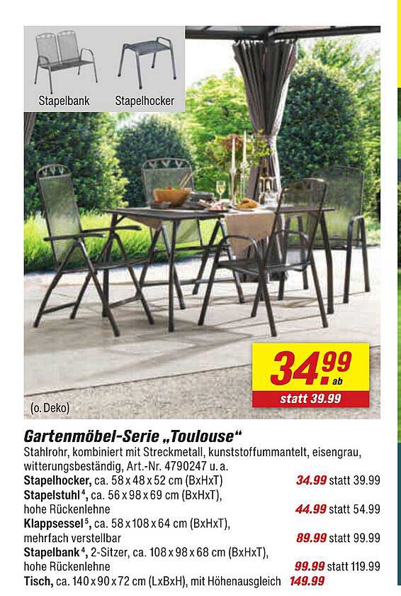 Gartenmöbel-Serie „Toulouse“