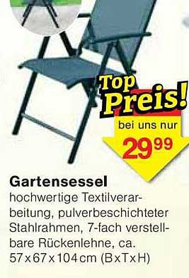 Gartenstuhl mit hochwertiger Textilverarbeitung