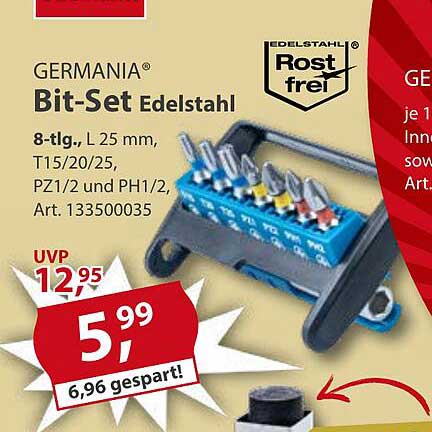 GERMANIA® Bit-Set Edelstahl 8-tlg.