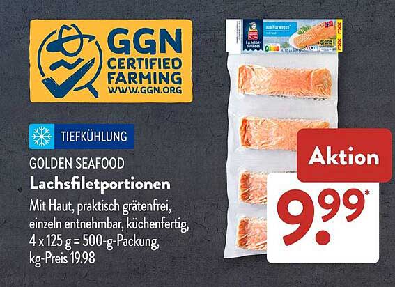 Golden Seafood Lachsfiletportionen 500 g - Aktion!