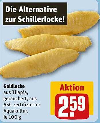 Goldlocke aus Tilapia, geräuchert, aus ASC-zertifizierter Aquakultur, je 100 g