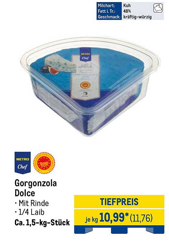 Gorgonzola Dolce – Der cremige Hochgenuss mit Rinde