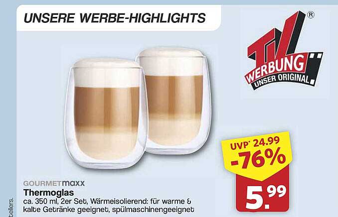GOURMETmaxx Thermoglas 2er Set