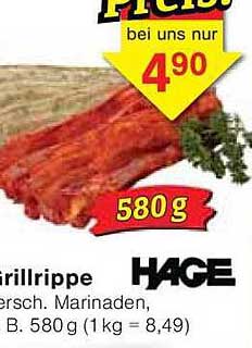 Grillrippe HAGE, 580 g