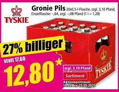 Gronie Pils 20x0,5l-Flasche