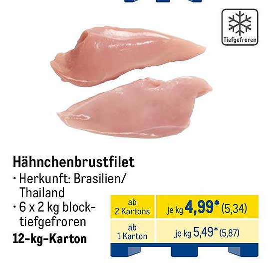 Hähnchenbrustfilet - 12-kg-Karton