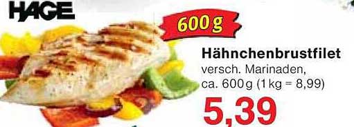 Hähnchenbrustfilet, 600g, verschiedene Marinaden