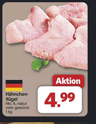 Hähnchenflügel Hkl. A, natur oder gewürzt 1 kg