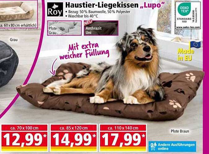 Haustier-Liegekissen "Lupo"
