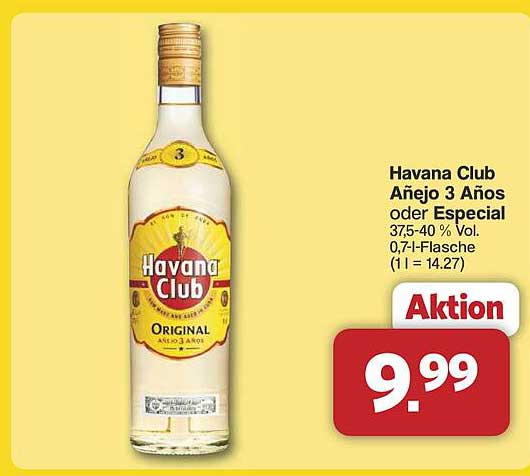Havana Club Añejo 3 Años oder Especial 0,7 l
