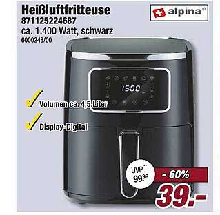 Heiße Luftfritteuse Alpina - Ein Must-Have für jede Küche