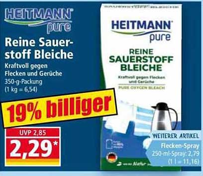 Heitmann Pure Reine Sauerstoffbleiche 350-g-Packung