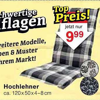 Hochlehner Auflagen in verschiedenen Modellen und Mustern