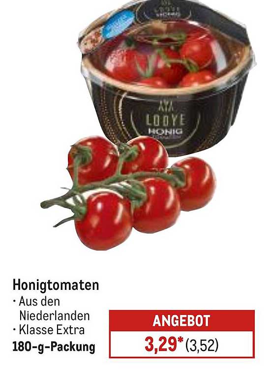 Honigtomaten - Aus den Niederlanden, Klasse Extra, 180-g-Packung
