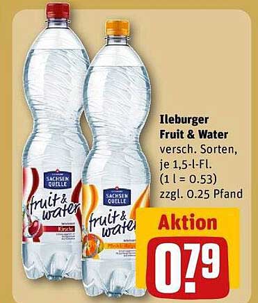 Ileburger Fruit & Water - verschiedene Sorten, je 1,5-Liter-Flasche