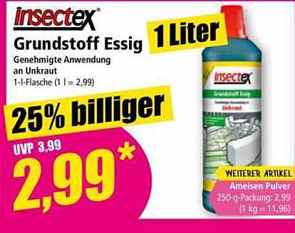 insectx Grundstoff Essig 1 Liter