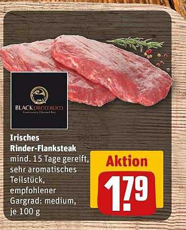 Irisches Rinder-Flanksteak - Aktion für Feinschmecker