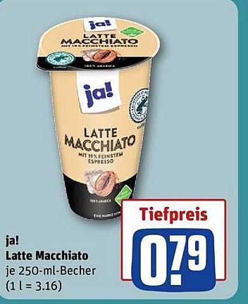 ja! Latte Macchiato je 250-ml-Becher