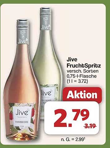 Jive FruchtSpritz verschiedene Sorten 0,75-l-Flasche