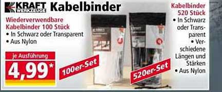 Kabelbinder 520 Stück von KRAFT Werkzeugen