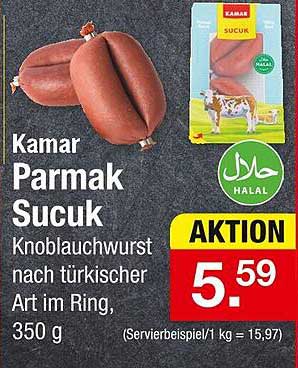 Kamar Parmak Suçuk - Knoblauchwurst nach türkischer Art im Ring, 350 g