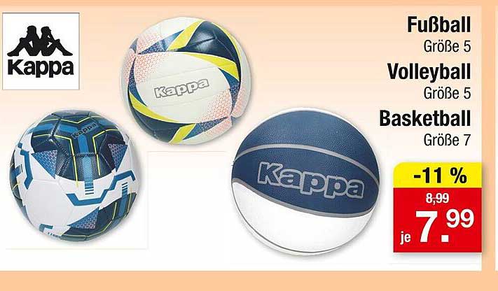 Kappa Sportbälle: Fußball, Volleyball und Basketball im Angebot!