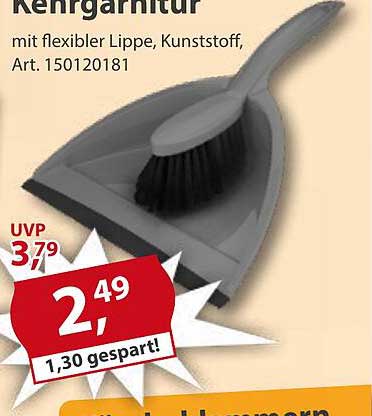Kehrgarnitur mit flexibler Lippe, Kunststoff, Art. 150120181