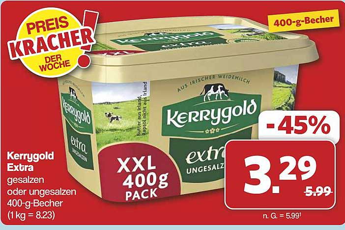 Kerrygold Extra gesalzen oder ungesalzen 400-g-Becher