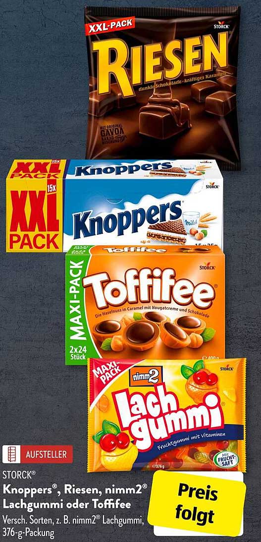 Knoppers®, Riesen, nimm² Lachgummi oder Toffifee - Auswahl im XXL-Pack