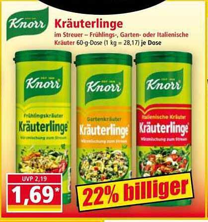 Knorr Kräuterlinge - 22% billiger!