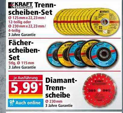 KRAFT Trennscheiben-Set 12-teilig oder 4-teilig