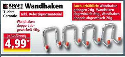 KRAFT Wandhaken 4tlg - Jetzt zum Sonderpreis!
