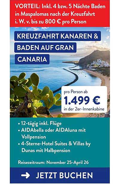 Kreuzfahrt Kanaren & Baden auf Gran Canaria