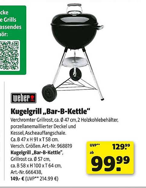 Kugelgrill „Bar-B-Kettle“ von Weber