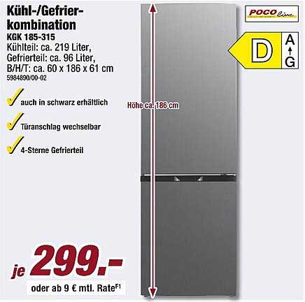 Kühl-/Gefrierkombination KGK 185-315