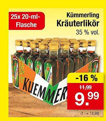 Kümmelring Kräuterlikör 25x 20-ml-Flasche