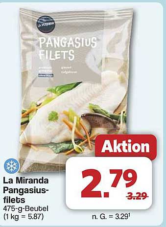 La Miranda Pangasiusfilets 475-g-Beutel