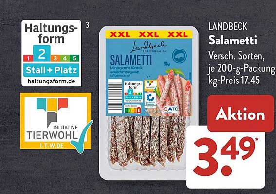 LANDBECK Salametti 200-g-Packung für nur 3,49 €