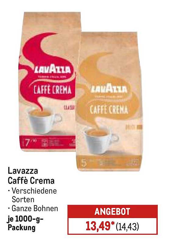 Lavazza Caffè Crema - Verschiedene Sorten, Ganze Bohnen