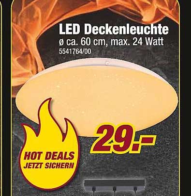 LED Deckenleuchte ø ca. 60 cm, max. 24 Watt