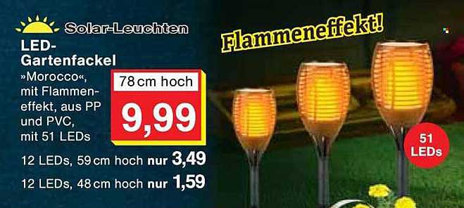 LED-Gartenfackel »Morocco« mit Flammeneffekt