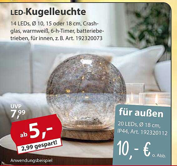 LED-Kugel-Leuchte