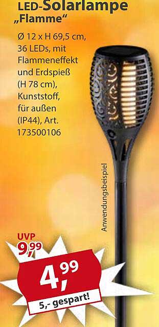 LED-Solarlampe „Flamme“