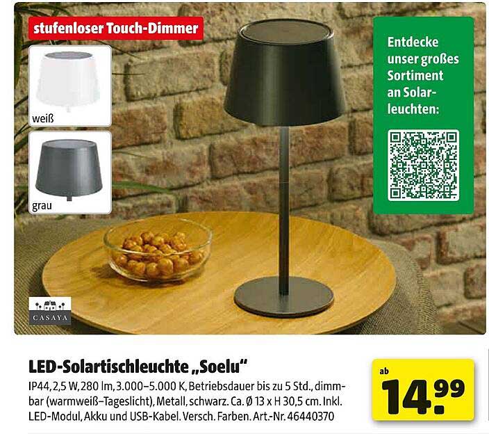 LED-Solarleuchte „Soelu“