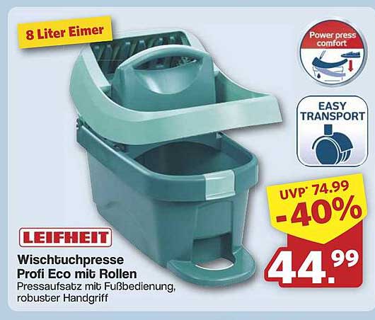 Leifheit Wischtuchpresse Profi Eco mit Rollen